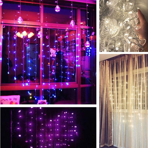 Heart Shape String Lights Curtain
