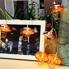 Vintage Lamp Shade Lantern String Lights