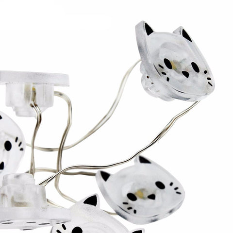 Cat Face Fairy String Lights
