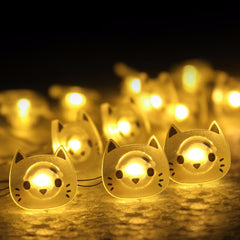 Cat Face Fairy String Lights