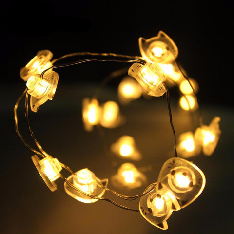 Cat Face Fairy String Lights