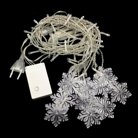 Snowflake Curtain Fairy String Lights