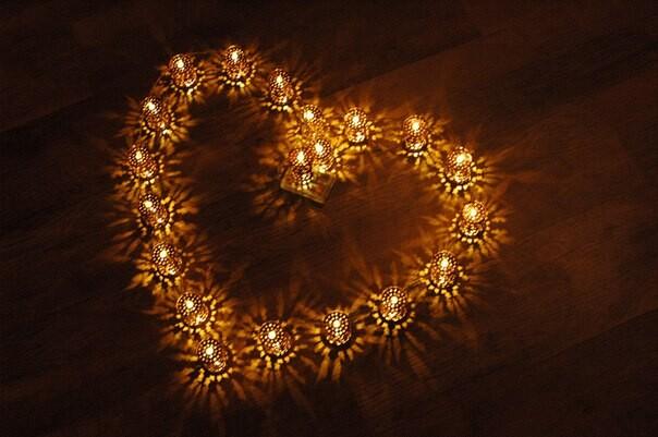 Hollow Cage Lantern Lamp String Lights