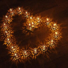 Hollow Cage Lantern Lamp String Lights