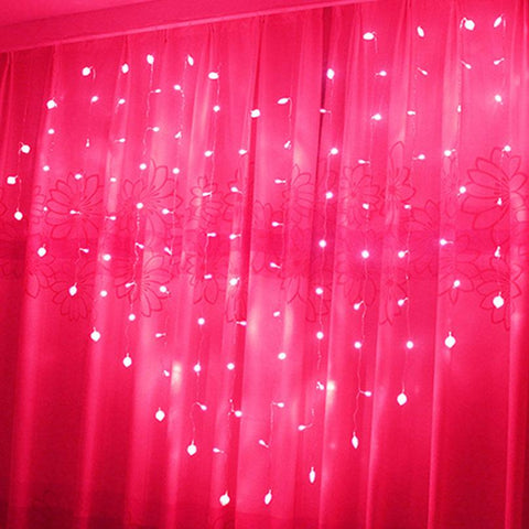 Heart Shape String Lights Curtain