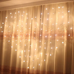 Heart Shape String Lights Curtain
