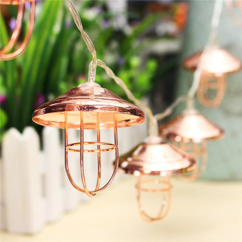 Vintage Lamp Shade Lantern String Lights