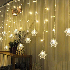 Snowflake Curtain Fairy String Lights